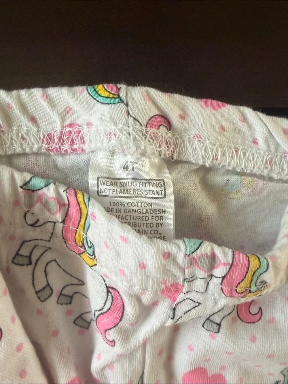 Swiggles White Unicorn & Pink Heart Kids Pajama Set